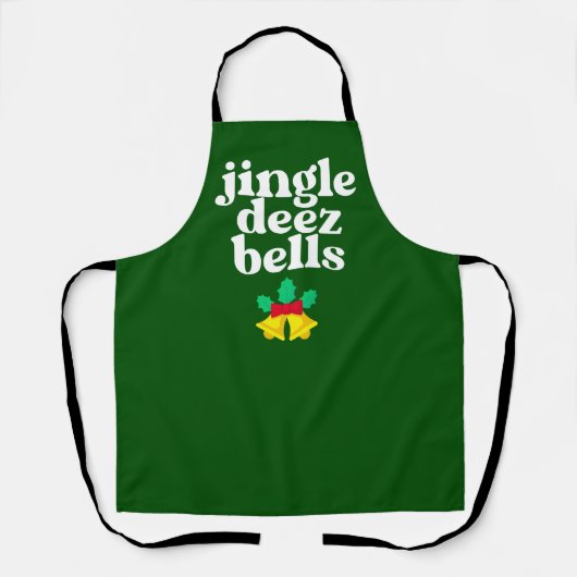 Jingle Deez Bells grappig lelijke kerstdesign Schort (Voorkant)