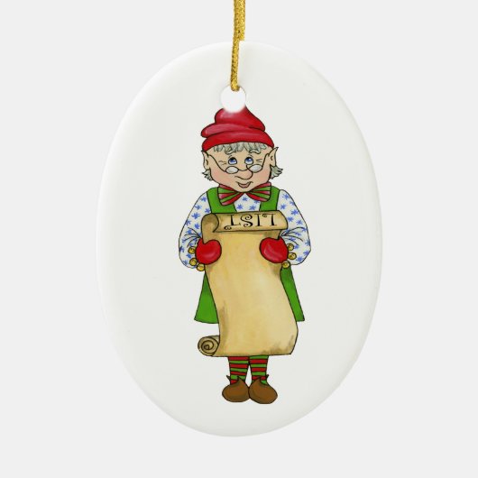 Jingle Elves "Alfred" Keramisch Ornament (Voorkant)