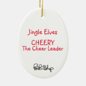 Jingle Elves "Cheery" Keramisch Ornament (Achterkant)