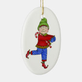 Jingle Elves "Fred" Keramisch Ornament (Rechts)
