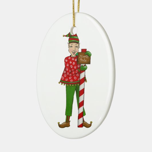 Jingle Elves "Horace" Keramisch Ornament (Links)