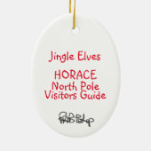 Jingle Elves "Horace" Keramisch Ornament (Achterkant)