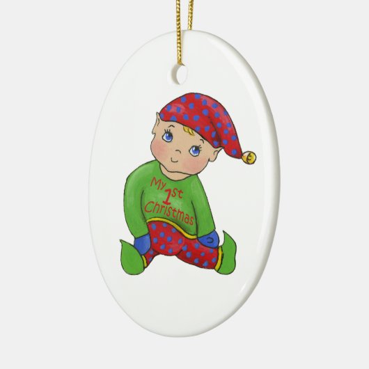 Jingle Elves "ItsyBitsy" Keramisch Ornament (Links)