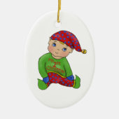 Jingle Elves "ItsyBitsy" Keramisch Ornament (Voorkant)