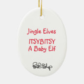 Jingle Elves "ItsyBitsy" Keramisch Ornament (Achterkant)