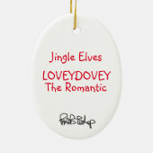 Jingle Elves "LoveyDovey" Keramisch Ornament (Achterkant)