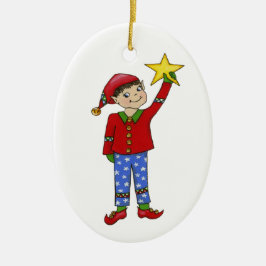 Jingle Elves "McNaughty" Keramisch Ornament
