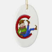 Jingle Elves "Sam" Keramisch Ornament (Rechts)