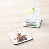 Jingle Elves (stel er twee in) Bier Onderzetter (Rechterzijde)