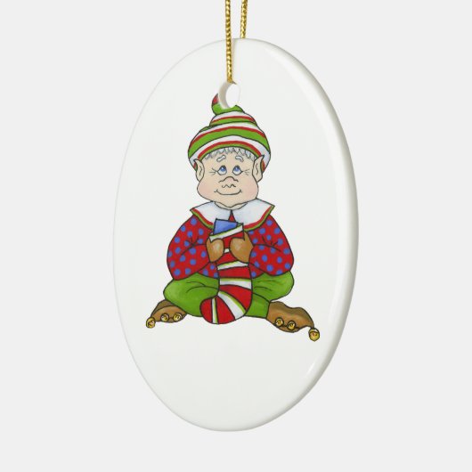 Jingle Elves "Stitch" Keramisch Ornament (Links)