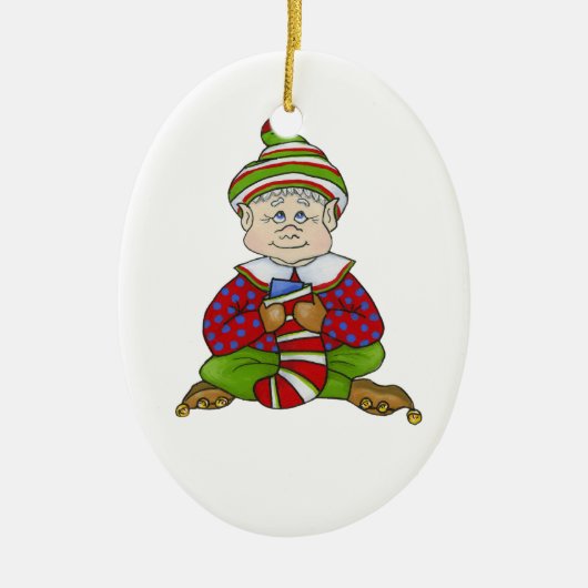 Jingle Elves "Stitch" Keramisch Ornament (Voorkant)