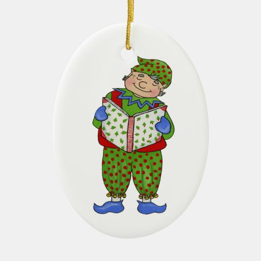 Jingle Elves "Woody" Keramisch Ornament (Voorkant)