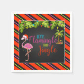 Jingle en Flamingle Kerstparty Napkins - Bl Servet (Voorkant)