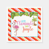 Jingle en Flamingle Kerstparty Napkins - WH Servet (Voorkant)