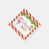 Jingle en Flamingle Kerstparty Napkins - WH Servet (Hoek)
