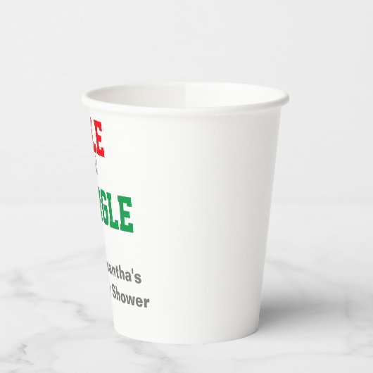 Jingle en Mingle Baby shower Papieren Bekers (Links)