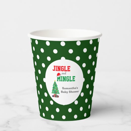 Jingle en Mingle Baby shower Papieren Bekers (Voorkant)