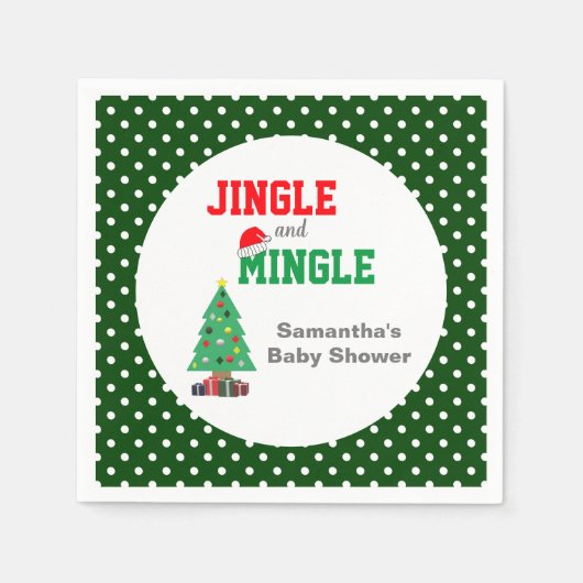 Jingle en Mingle Baby shower Servet (Voorkant)
