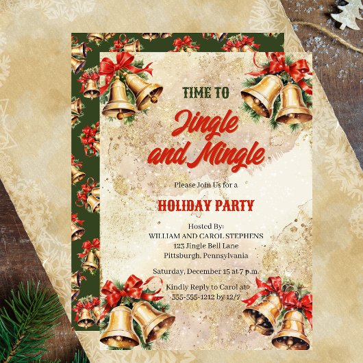 Jingle en Mingle Bells kerstfeest Kaart