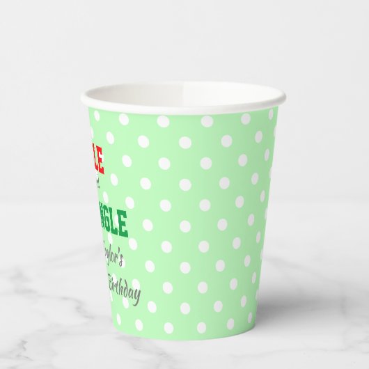 Jingle en Mingle Birthday Papieren Bekers (Links)