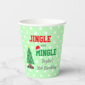Jingle en Mingle Birthday Papieren Bekers (Voorkant)