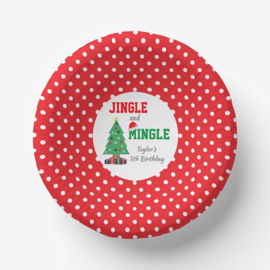 Jingle en Mingle Birthday Papieren Kommen (Voorkant)