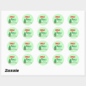 Jingle en Mingle Birthday Ronde Sticker (Vel)