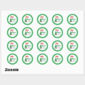 Jingle en Mingle Birthday Ronde Sticker (Vel)