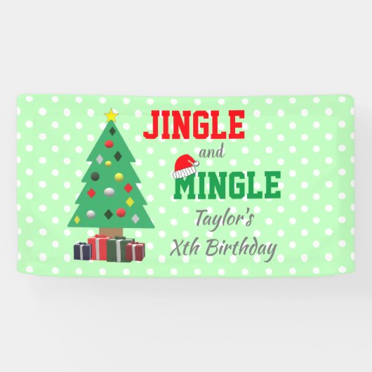 Jingle en Mingle Birthday Spandoek (Horizontaal)