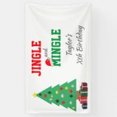 Jingle en Mingle Birthday Spandoek (Verticaal)
