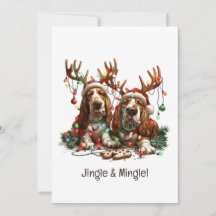 Jingle en Mingle Christmas Basset Hound Honden