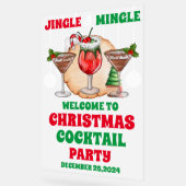 Jingle en Mingle Christmas Cocktail Party Frosted Acryl Bord (Hoek)