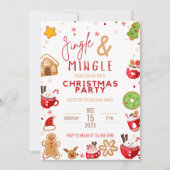 Jingle en Mingle Christmas Cookie Party Kaart (Voorkant)