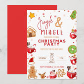 Jingle en Mingle Christmas Cookie Party Kaart (Voorkant / Achterkant)