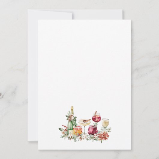 Jingle en Mingle Christmas Dinner Hand getekend Kaart (Achterkant)