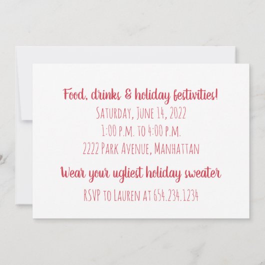 Jingle en Mingle Christmas Franse Bulldog Kaart (Achterkant)