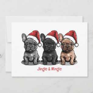 Jingle en Mingle Christmas Franse Bulldog Kaart