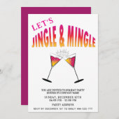 Jingle en Mingle cocktail Vakantie Kaart (Voorkant / Achterkant)