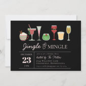 Jingle en Mingle Cocktails met kerstfeest Kaart (Voorkant)