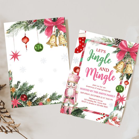 Jingle en Mingle Feestelijke Kerstfeest Kaart