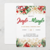Jingle en Mingle feestje Kaart (Voorkant / Achterkant)
