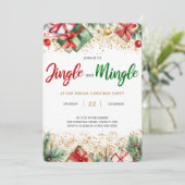 Jingle en Mingle feestje Kaart (Staand voorkant)