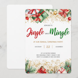 Jingle en Mingle feestje Kaart