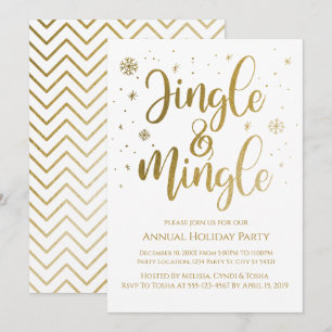 Jingle en Mingle feestuitnodigingen Kaart