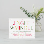 Jingle en Mingle Folie, Briefkaart kerstfeest (Staand Voorkant)