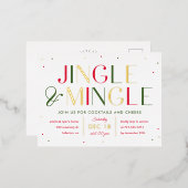 Jingle en Mingle Folie, Briefkaart kerstfeest (Voorkant / Achterkant)