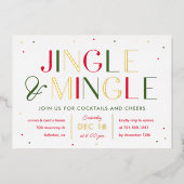 Jingle en Mingle Folie - Uitnodiging voor kerstfee (Voorkant)