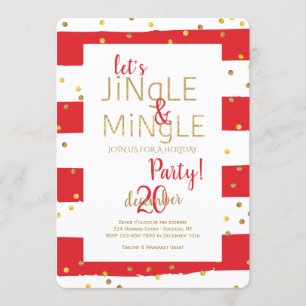 Jingle en Mingle Gold Confetti Kaart