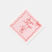 Jingle en Mingle Handgetrokken Kerstfeest Servet (Hoek)