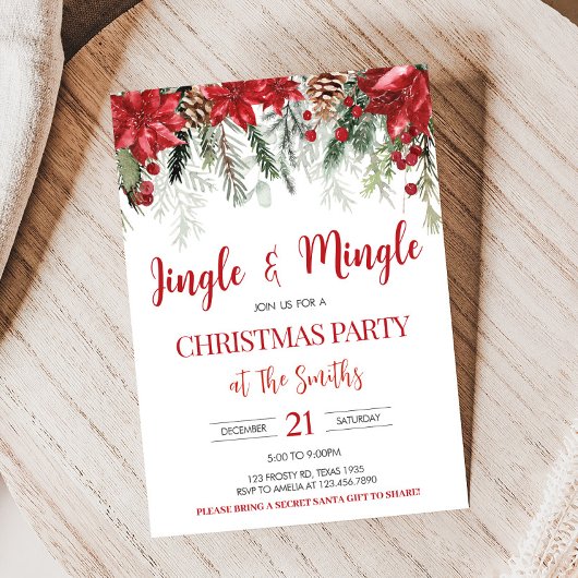 Jingle en Mingle Holiday Berries Kerstfeest Kaart